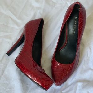 RED~HEELS~GIANNI BINI~SIZE 7.5
